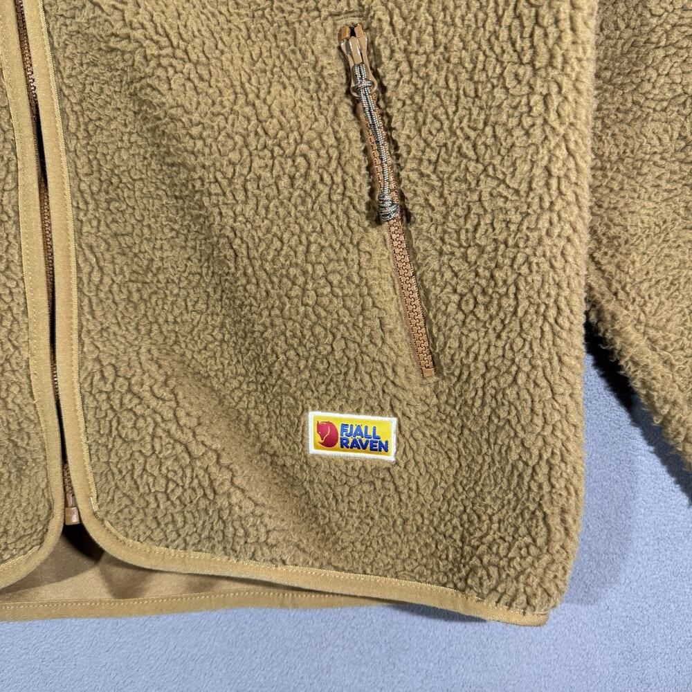 Fjallraven Vardag Pile Fleece Jacket Womens M Buckwheat Brown Full Zip Hiking - Picture 2 of 7